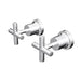 Linsol Tre Cross Handle Wall Top Assemblies - Chrome 