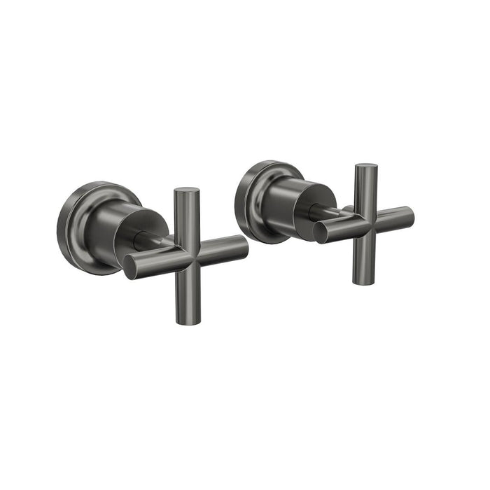 Linsol Tre Cross Handle Wall Top Assemblies - Gunmetal 