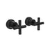 Linsol Tre Cross Handle Wall Top Assemblies - Matte Black 