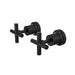 Linsol Tre Cross Handle Wall Top Assemblies - Matte Black 