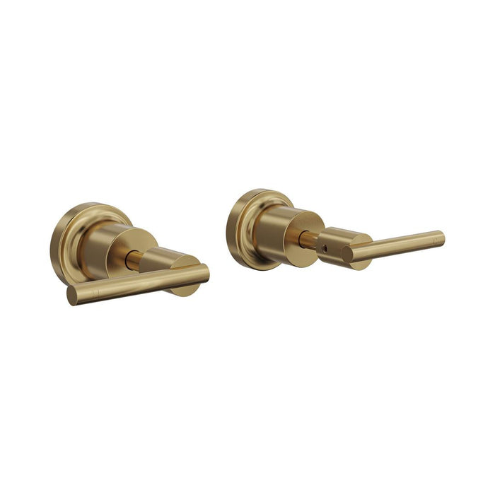 Linsol Tre Lever Handle Wall Top Assemblies - Brushed Brass 