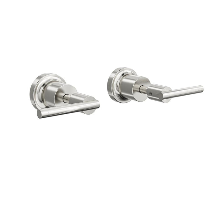 Linsol Tre Lever Handle Wall Top Assemblies - Brushed Nickel 