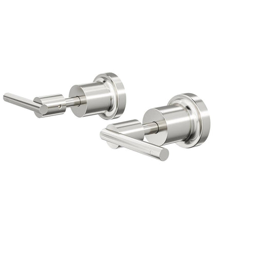 Linsol Tre Lever Handle Wall Top Assemblies - Brushed Nickel 