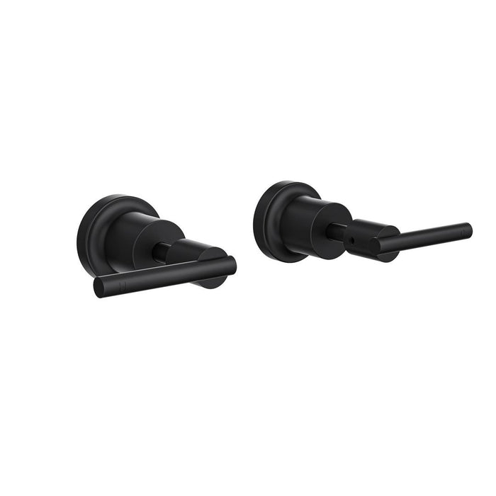 Linsol Tre Lever Handle Wall Top Assemblies - Matte Black 