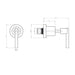 Linsol Tre Lever Handle Wall Top Assemblies - Matte Black 