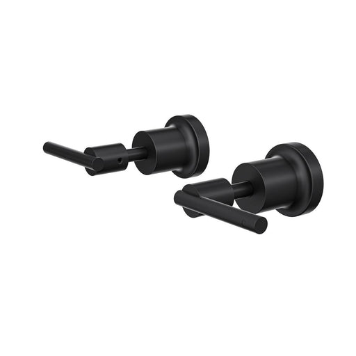 Linsol Tre Lever Handle Wall Top Assemblies - Matte Black 