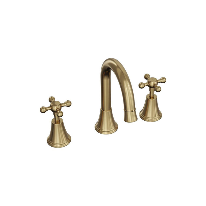 Linsol Vintage Cross Handle Basin Set - Brushed Brass 