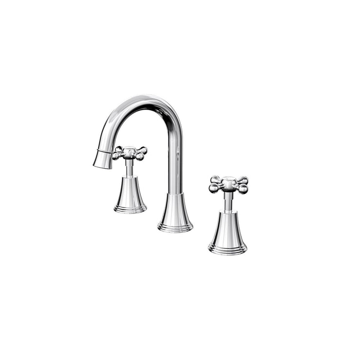 Linsol Vintage Cross Handle Basin Set - Chrome 