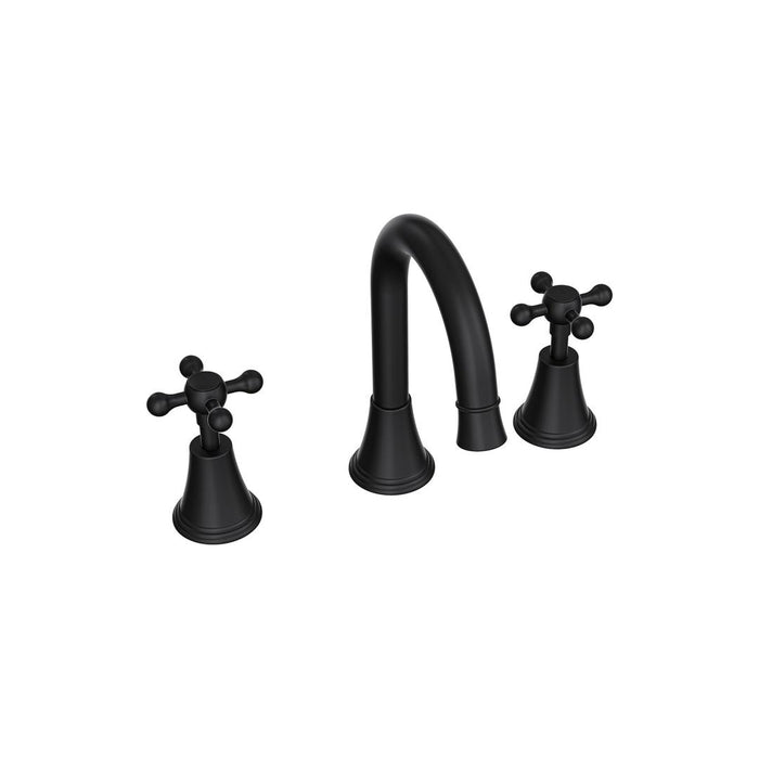 Linsol Vintage Cross Handle Basin Set - Matte Black 