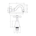 Linsol Vintage Cross Handle Bath Set - Matte Black 