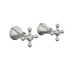 Linsol Vintage Cross Handle Wall Top Assemblies - Brushed Nickel 