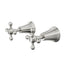 Linsol Vintage Cross Handle Wall Top Assemblies - Brushed Nickel 