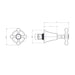 Linsol Vintage Cross Handle Wall Top Assemblies - Matte Black 