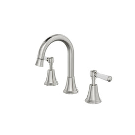 Linsol Vintage Lever Handle Basin Set - Brushed Nickel 