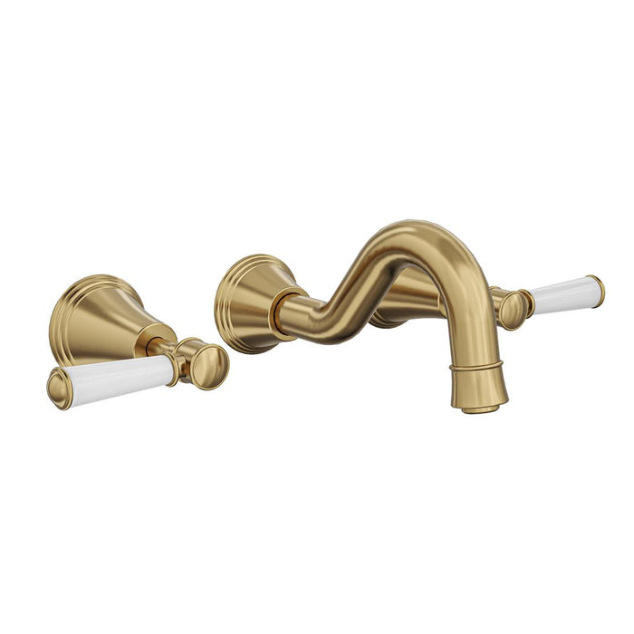 Linsol Vintage Lever Handle Bath Set - Brushed Brass 