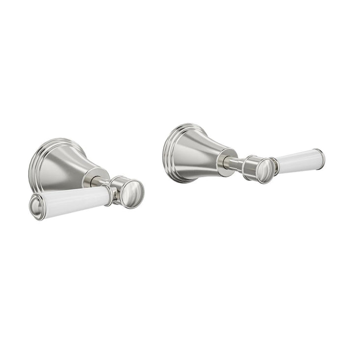 Linsol Vintage Lever Handle Wall Top Assemblies - Brushed Nickel 