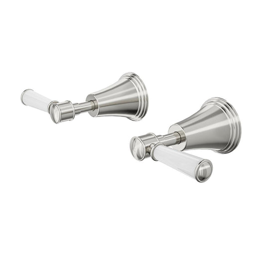 Linsol Vintage Lever Handle Wall Top Assemblies - Brushed Nickel 