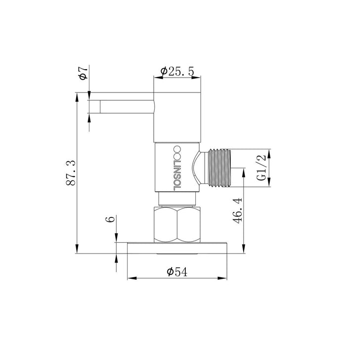 Linsol Zarah Easy Turn Cistern Tap - Gunmetal 