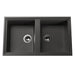 Linsol Zenica Double Bowl Topmount - Matte Black 
