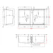 Linsol Zenica Double Bowl Undermount - Matte Black 