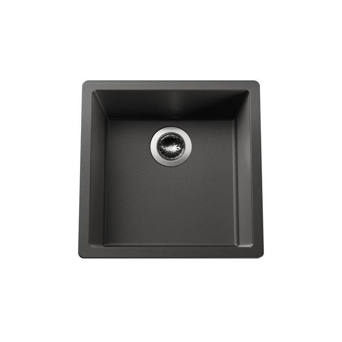 Linsol Zenica Single Bowl 456x456mm - Matte Black 
