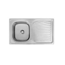 Linsol Zero Sink with Tray - Brushed Stainless 