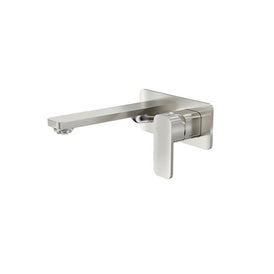 Linsol Zia 1-Plate Wall Basin or Bath Mixer Trim Kit - Brushed Nickel 