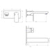 Linsol Zia 1-Plate Wall Basin or Bath Mixer Trim Kit - Matte Black 
