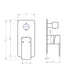 Linsol Zia 1-Plate Wall Mixer with Divertor Trim Kit - Matte Black 