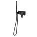 Linsol Zia 1-Plate Wall Mixer with Hand Shower Trim Kit - Matte Black 