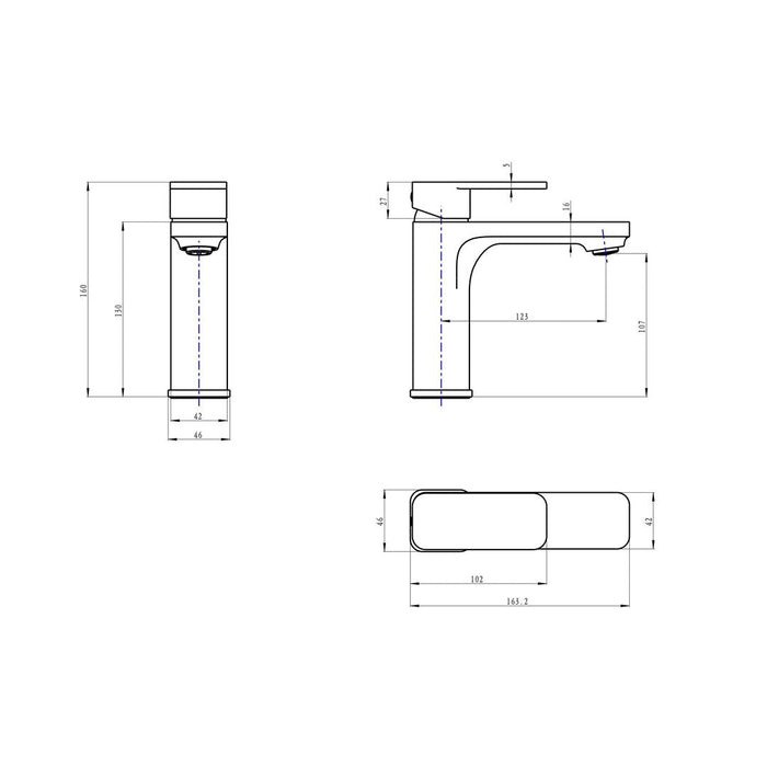 Linsol Zia Basin Mixer - Matte Black 