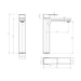 Linsol Zia Tall Basin Mixer - Brushed Brass 