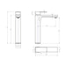 Linsol Zia Tall Basin Mixer - Gunmetal 