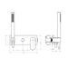 Linsol Zia Wall Mixer with Hand Shower - Brushed Brass 