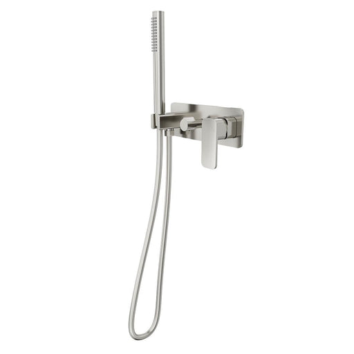Linsol Zia Wall Mixer with Hand Shower - Brushed Nickel 