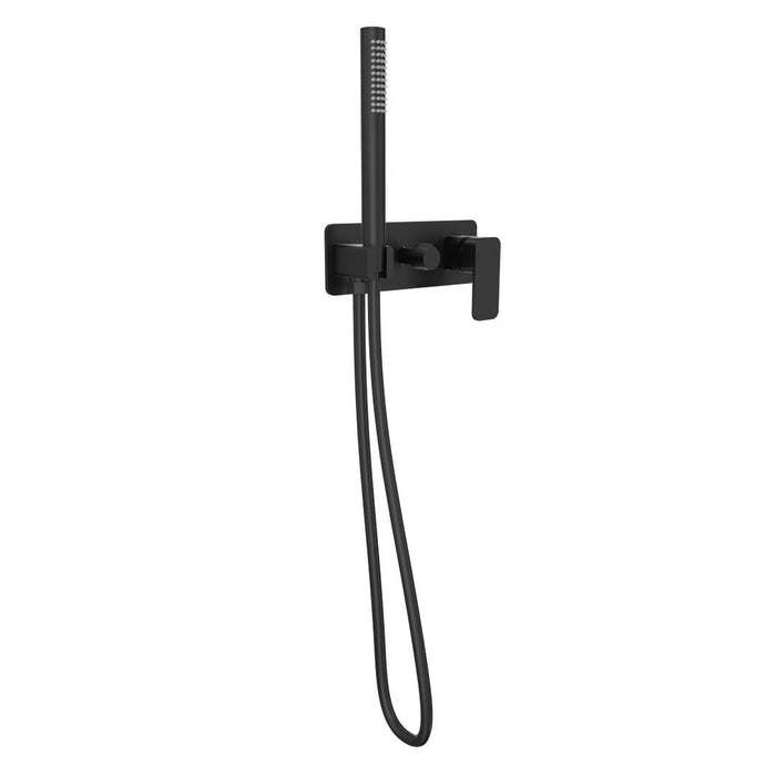 Linsol Zia Wall Mixer with Hand Shower - Matte Black 