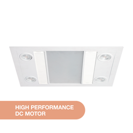 Martec Linux DC – 3 in 1 Bathroom Heater and Exhaust Fan with Tricolour LED Light - Matt White
