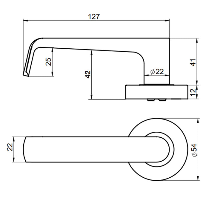 Lockwood Lever V1 Passage Set With Latch - Satin Brass PVD-VIV1/V1SBPVD-blue-leaf-bathware