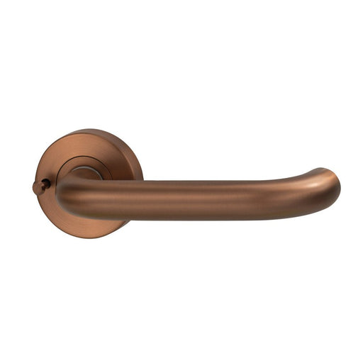 Lockwood Lever V2 Privacy Set With Latch - Satin Bronze PVD-VIV2/V2BZPVD-blue-leaf-bathware