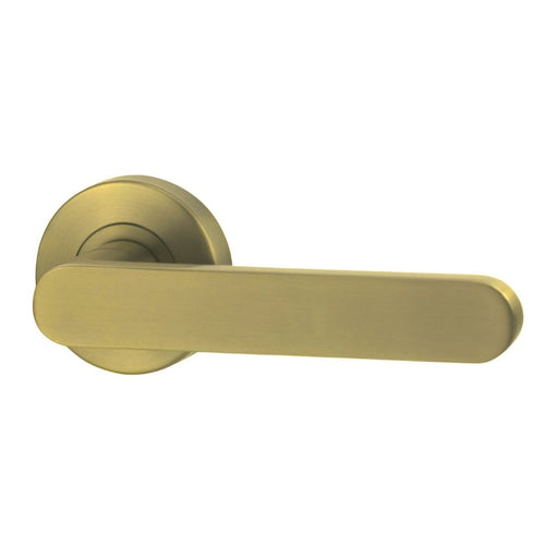 Lockwood Lever V3 Passage Set With Latch - Satin Brass PVD-VIV1/V3SBPVD-blue-leaf-bathware