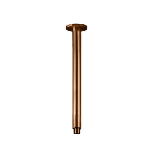 Meir Round Ceiling Shower Arm 300mm - Lustre Bronze-blue-leaf-bathware