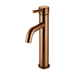 Meir Round Tall Basin Mixer Curved - Lustre Bronze-blue-leaf-bathware