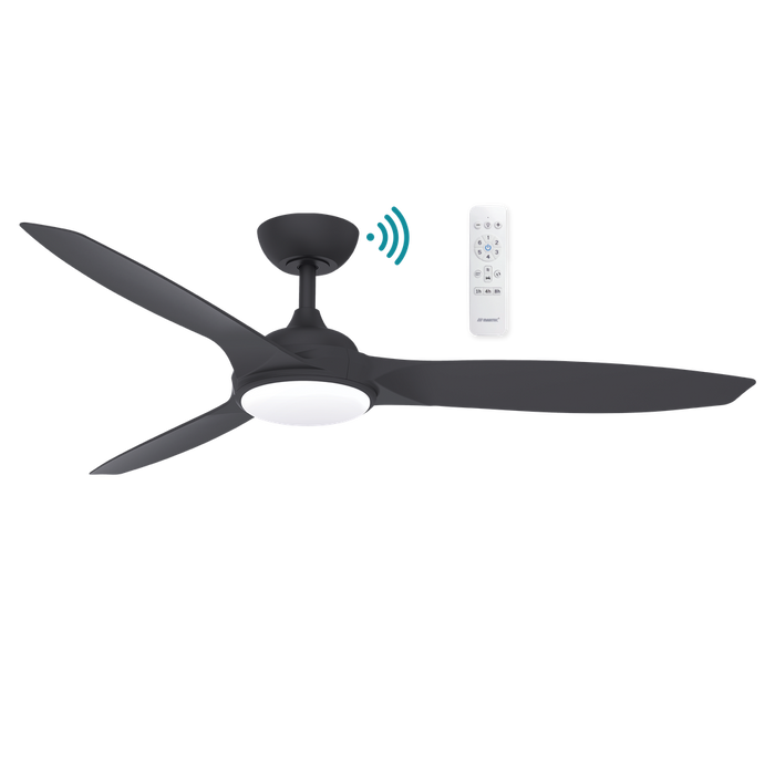 Martec Newport DC 56″ Smart Ceiling Fan With WIFI Remote Control + LED light - Matt Black