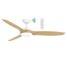 Martec Newport DC 56″ Smart Ceiling Fan With WIFI Remote Control + LED light - Matt White / Oak