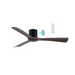 Martec Fresno DC 52″ Smart Ceiling Fan With WIFI Remote Control - Matt Black/Walnut