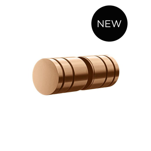 Meir Shower Door Round Handle - Lustre Bronze-blue-leaf-bathware