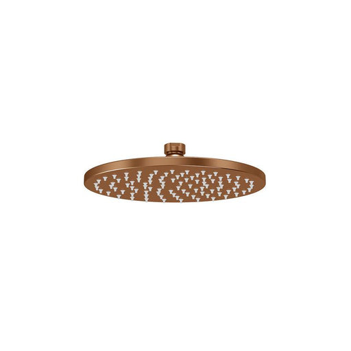 Meir Round Shower Rose 200mm - Lustre Bronze-blue-leaf-bathware
