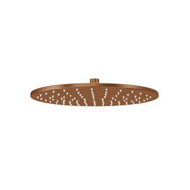 Meir Round Shower Rose 300mm - Lustre Bronze-blue-leaf-bathware