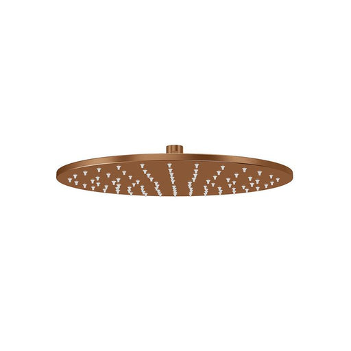 Meir Round Shower Rose 300mm - Lustre Bronze-blue-leaf-bathware