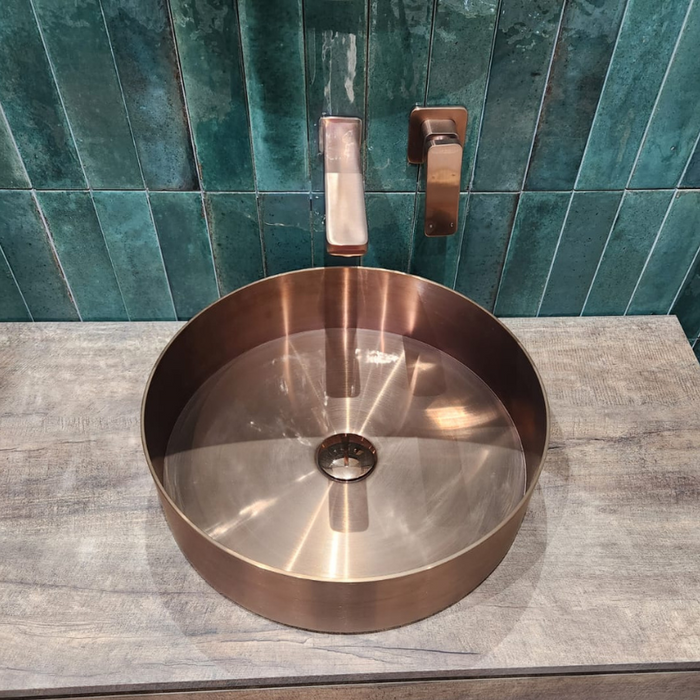 Oliveri - Milan Round Stainless Steel Counter Top Basin Copper